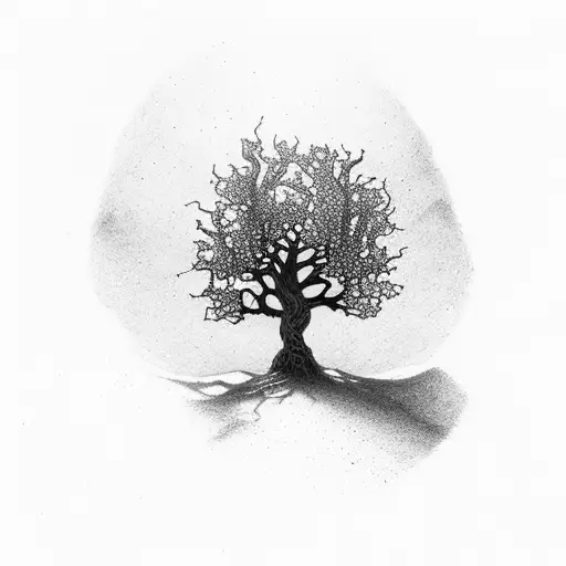 Yggdrasill tree tattoo design idea