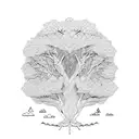 Yggdrasill tree tattoo design idea