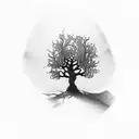 Yggdrasill tree tattoo design idea