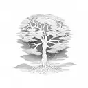 Yggdrasill tree tattoo design idea
