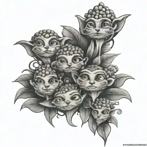 calbasa lentils family tattoo design idea