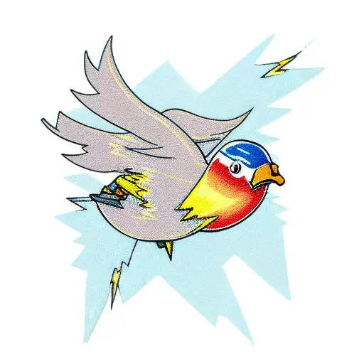 Lightning Bolt rubber ducky tattoo design idea