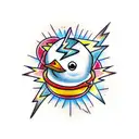 Lightning Bolt rubber ducky tattoo design idea