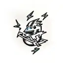 Lightning Bolt rubber ducky tattoo design idea