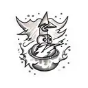 Lightning Bolt rubber ducky tattoo design idea