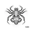 Rose scorpion tattoo design idea