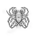 Rose scorpion tattoo design idea