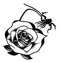 Scorpion and Rose tattoo design idea