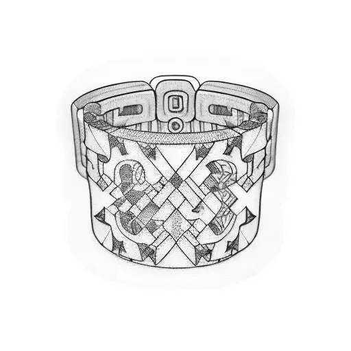  A wristband consisting of puzzle pieces tattoo design idea