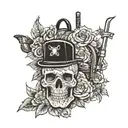 mixology,JKM, backpack tattoo design idea