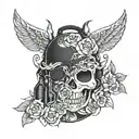 mixology,JKM, backpack tattoo design idea