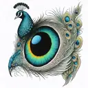 Peacock tattoo design idea