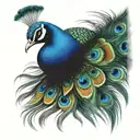 Peacock tattoo design idea