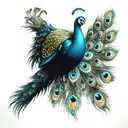 Peacock tattoo design idea