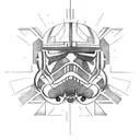 Star Wars  grey Jedi logo tattoo design idea