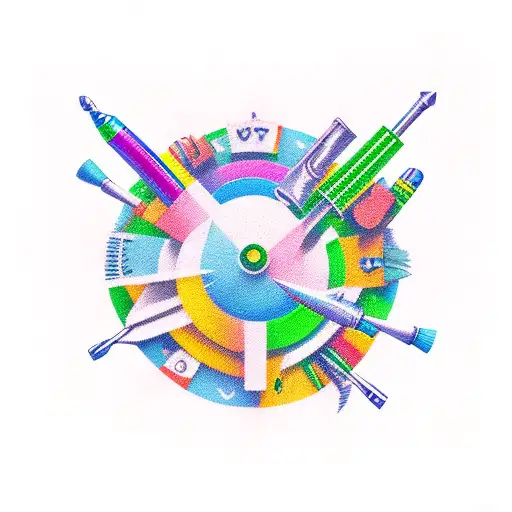 weapons tattoo design idea