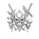 weapons tattoo design idea