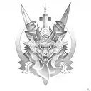 weapons tattoo design idea