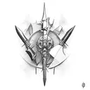 weapons tattoo design idea