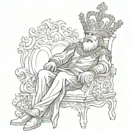 The eternally crowned king, "a king without a crown," walks the path to immortality in all his grandeur and nobility, having built several empires over thousands of years. tattoo design idea
