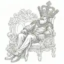 The eternally crowned king, "a king without a crown," walks the path to immortality in all his grandeur and nobility, having built several empires over thousands of years. tattoo design idea
