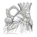The eternally crowned king, "a king without a crown," walks the path to immortality in all his grandeur and nobility, having built several empires over thousands of years. tattoo design idea