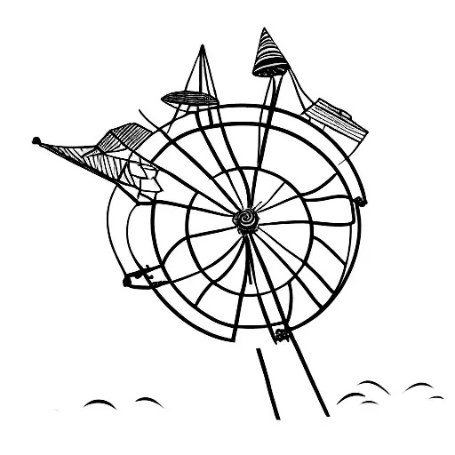 spinning carousel tattoo design idea