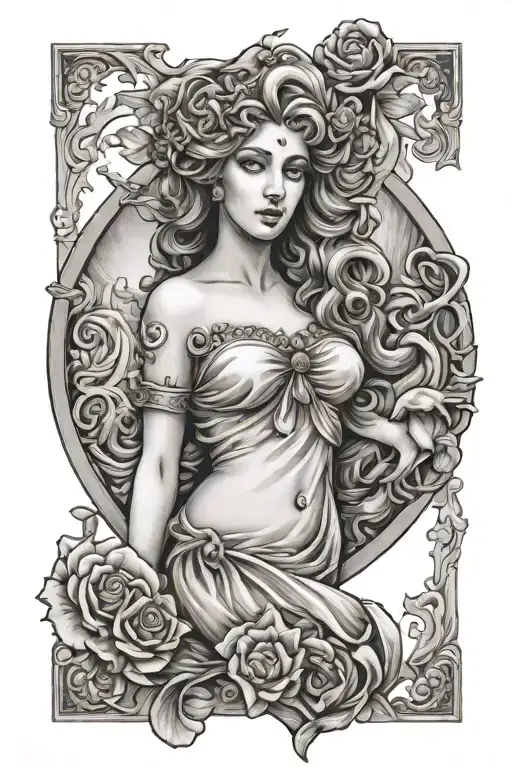 goddess Aphrodite  tattoo design idea