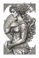 goddess Aphrodite  tattoo design idea