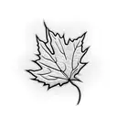 Maple Leaf tattoo design idea