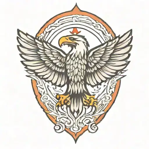 eagle wing spread tattoo design idea
