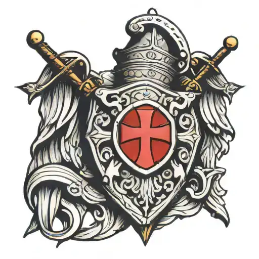 Templar sheild  tattoo design idea