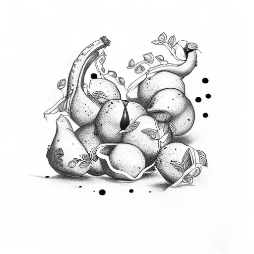 Forbidden fruit tattoo design idea