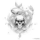 Forbidden fruit tattoo design idea