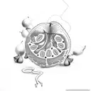 Forbidden fruit tattoo design idea