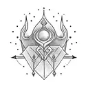 Damocles sword tattoo design idea