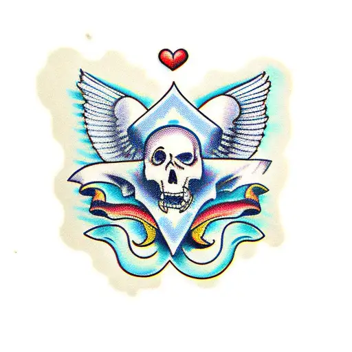 heartbreak emo tattoo design idea