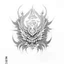 A mythical scary creature tattoo design idea