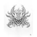 A mythical scary creature tattoo design idea