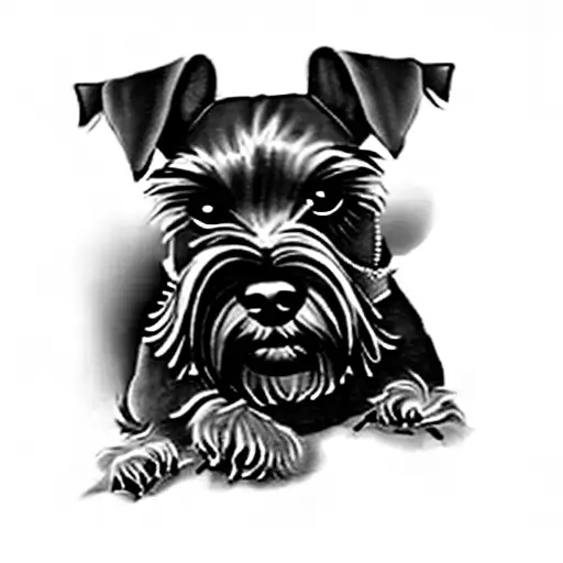 schnauzer tattoo design idea