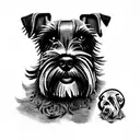 schnauzer tattoo design idea