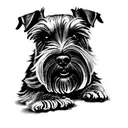 schnauzer tattoo design idea