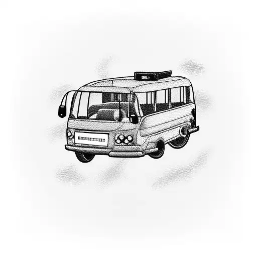 bus driver job tattoo design idea