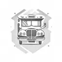 bus driver job tattoo design idea