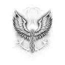 angel wings celtic tattoo design idea