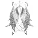 angel wings celtic tattoo design idea