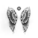 angel wings celtic tattoo design idea