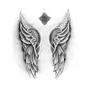 angel wings celtic tattoo design idea