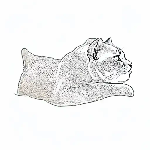 british shorthair cat tattoo design idea