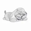 british shorthair cat tattoo design idea